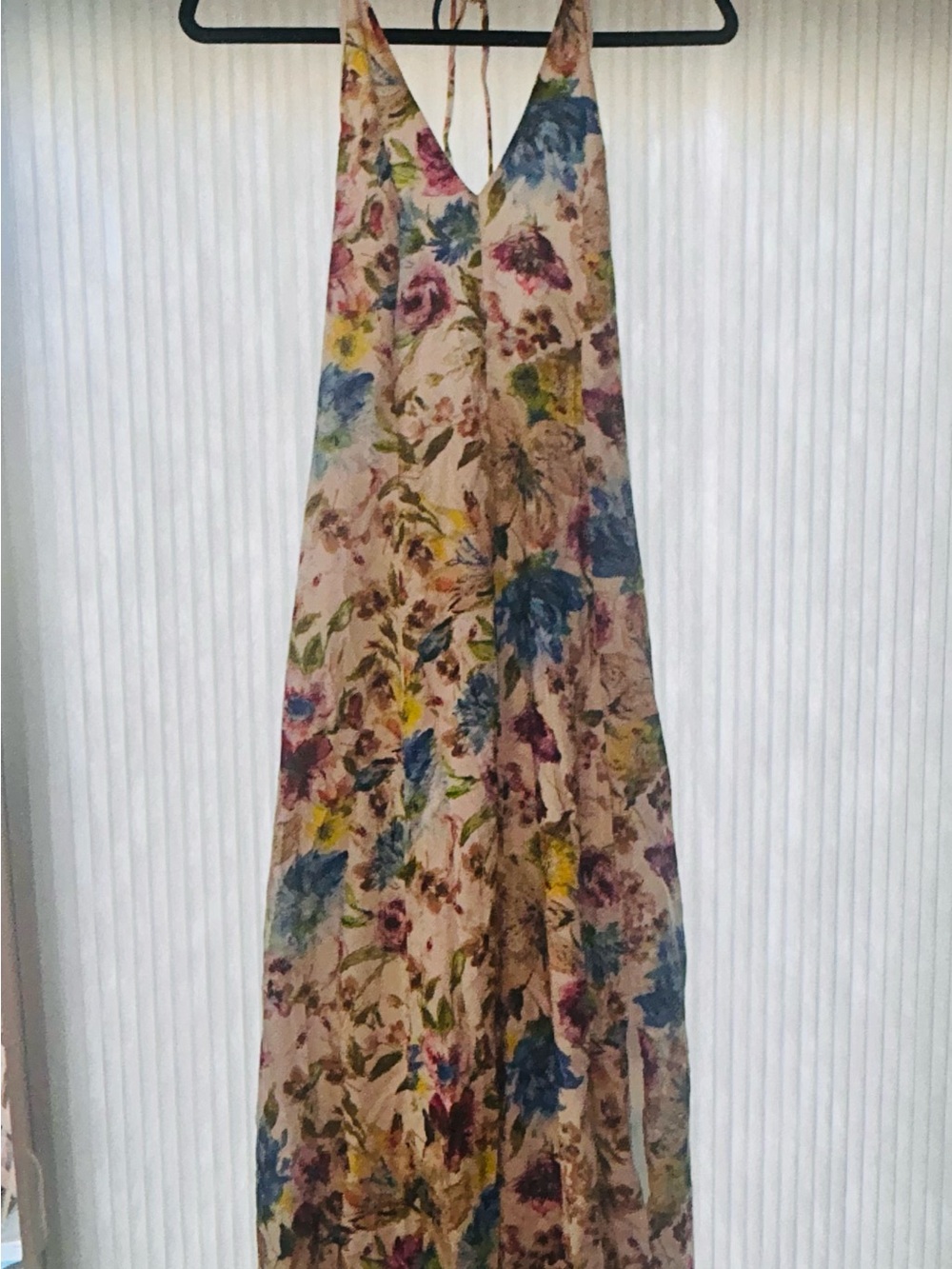 Astr Floral Halter Maxi Dress in Multi-Color